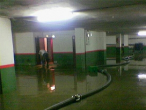 Inundaciones evacuación de agua Barcelona